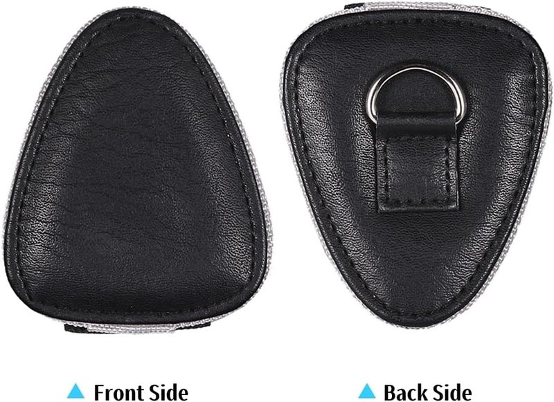 RockCheems Guitar Pick Holder Case, PU Leather Guitar Pick Bag, with 6 pcs Celluloid and 6 pcs Metal Guitar Picks - Image 2